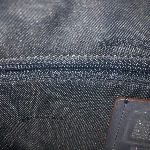 COACH Elise Satchel NWT Gunmetal/Marine Blue Leather - Picture 9 of 9